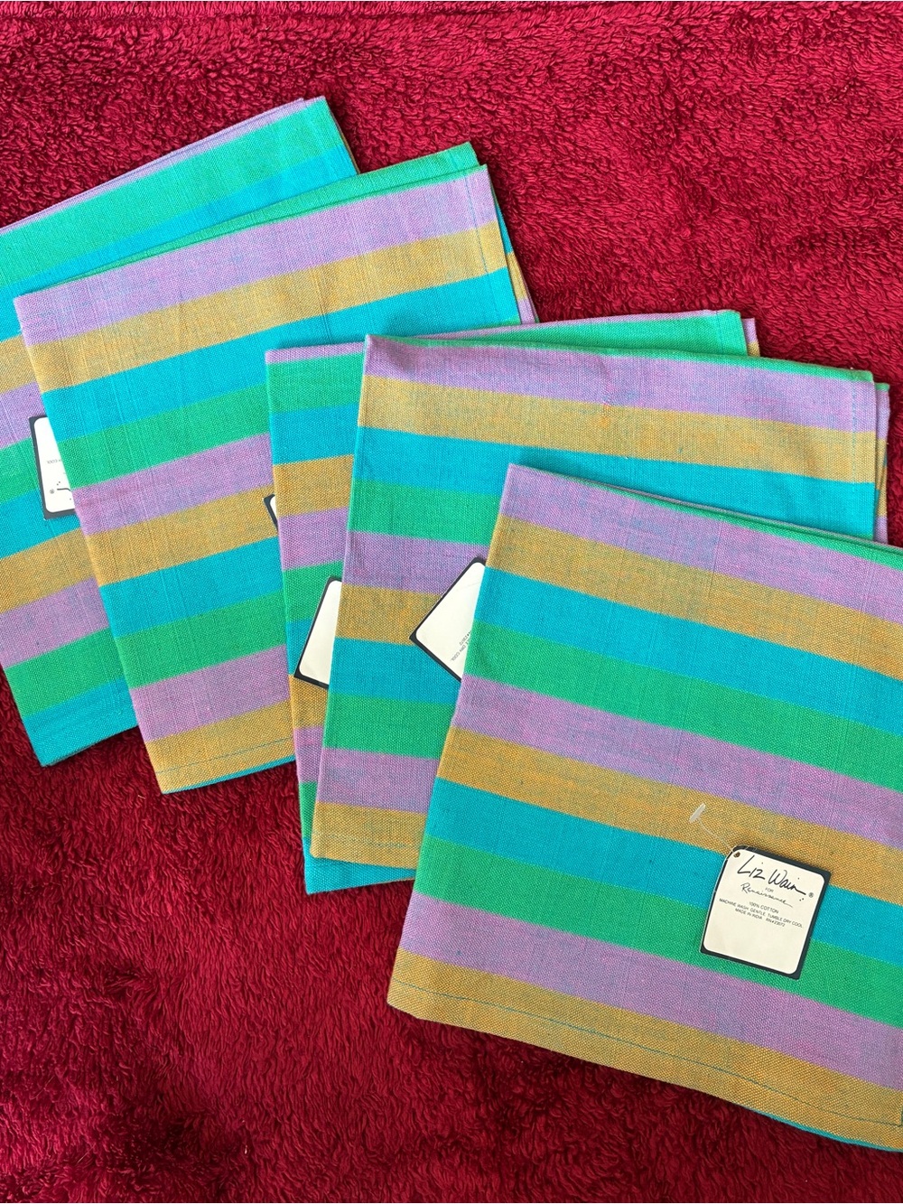 Liz Wain for Renaissance cotton napkins, set of 5